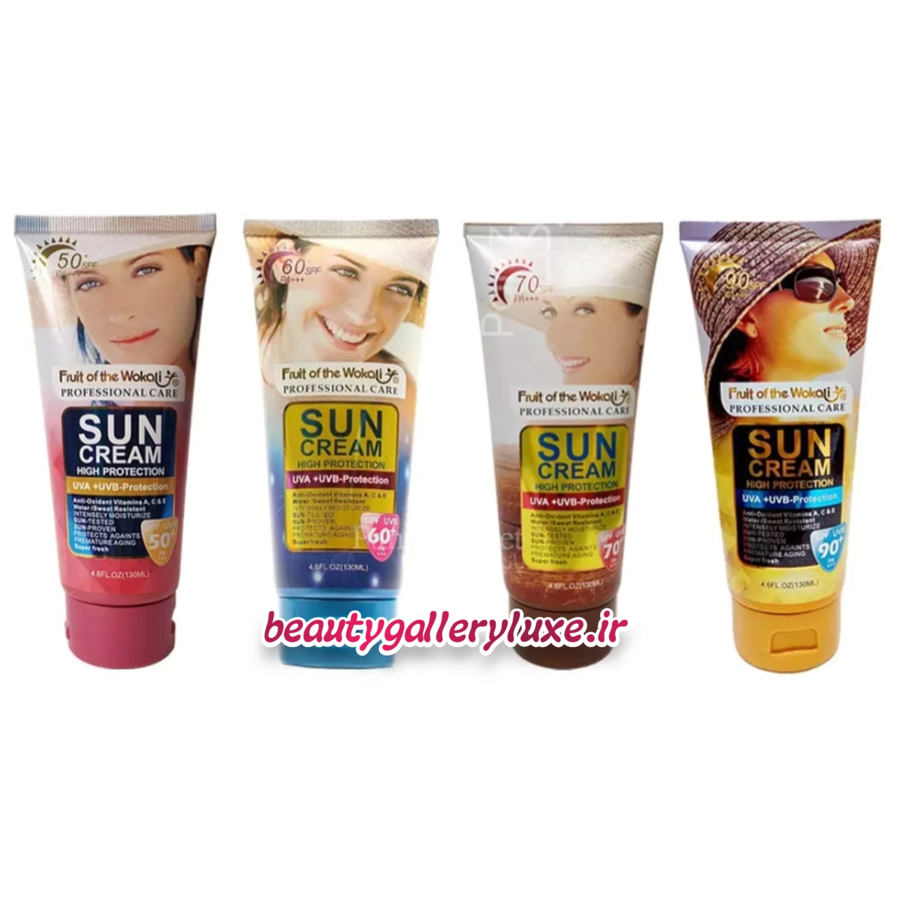 کرم ضد آفتاب بی رنگ موجود در 4 SPF